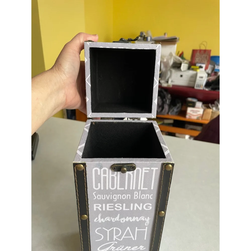 Elements Gray & Black Wine Storage Box One Size
